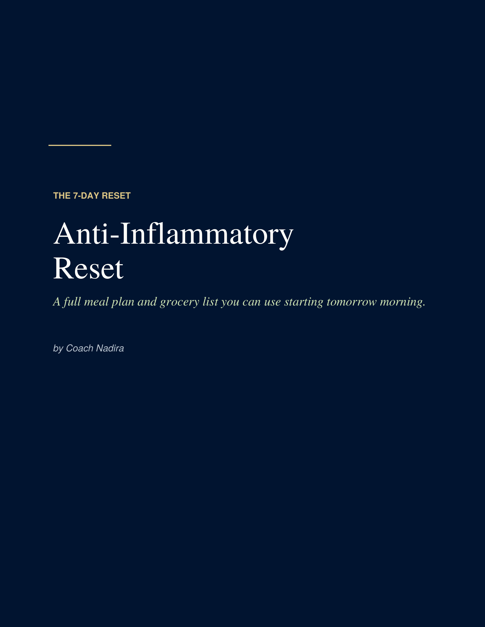 7-Day Anti-Inflammatory Reset cover