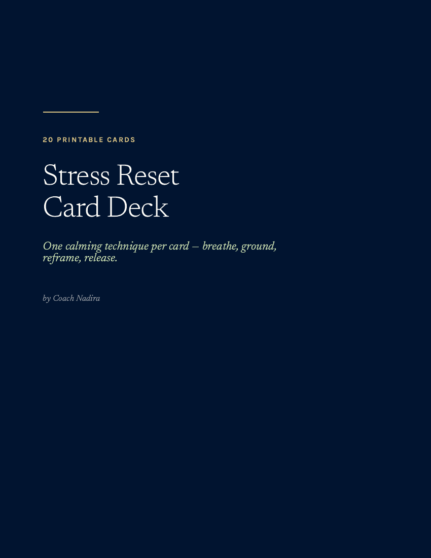 Stress Reset Card Deck — cover